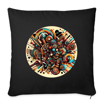 Afro-Stil Chromatische Harmonie - Sofakissenbezug 45 x 45 cm - Schwarz - Vorne