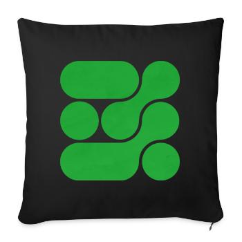 OCHOOO - GREEN - Sofa pillowcase 17,3'' x 17,3'' (45 x 45 cm) - black - Front