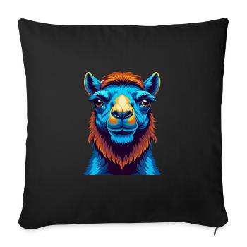 Camel Colorful Kawaii Cartoon Character Clipart - Sofa pillowcase 17,3'' x 17,3'' (45 x 45 cm) - black - Front
