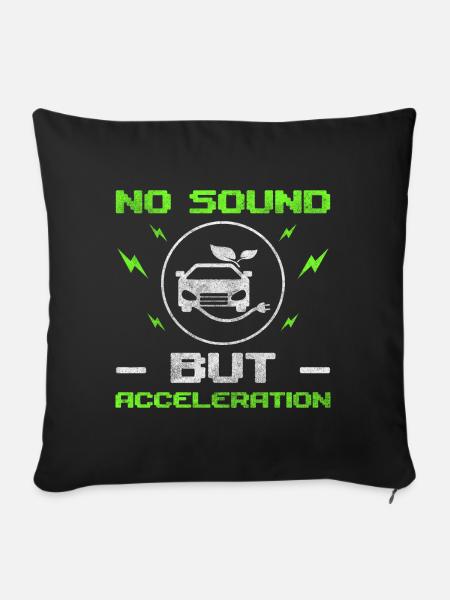 Elektroauto Fahrzeug Modern - Sofakissenbezug 45 x 45 cm - Schwarz