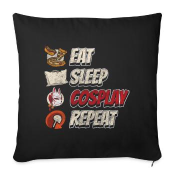 Cosplay Hobby Gaming Cute - Sofa pillowcase 17,3'' x 17,3'' (45 x 45 cm) - black - Front