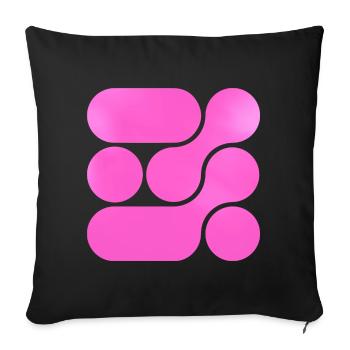 OCHOOO - Hard PInk - Sofa pillowcase 17,3'' x 17,3'' (45 x 45 cm) - black - Front