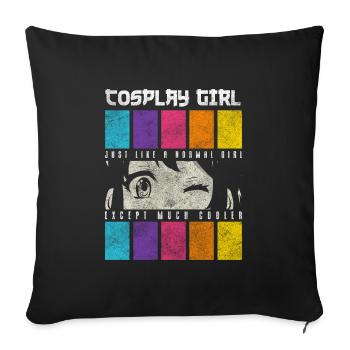 Disguise Mask Japan Fan - Sofa pillowcase 17,3'' x 17,3'' (45 x 45 cm) - black - Front