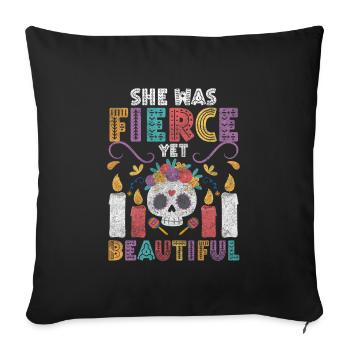 Mexico Death Day of All Saints' Day - Sofa pillowcase 17,3'' x 17,3'' (45 x 45 cm) - black - Front
