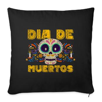 Holiday Skull Honor Remembrance - Sofa pillowcase 17,3'' x 17,3'' (45 x 45 cm) - black - Front