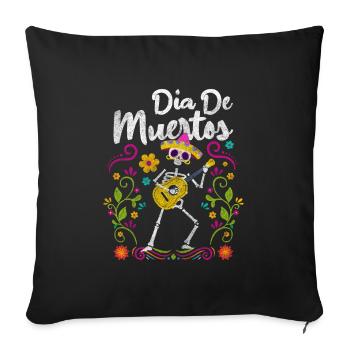 Mexico Feast Bone Commemoration - Sofa pillowcase 17,3'' x 17,3'' (45 x 45 cm) - black - Front