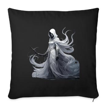 Gruseliges Halloween-partykostüm Banshee - Housse de coussin décorative 45 x 45 cm - noir - Devant