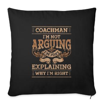 Carter Hobby Poney de voyage - Housse de coussin décorative 45 x 45 cm - noir - Devant