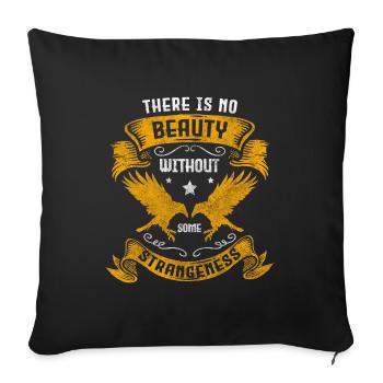 Raven Mystic Viking Rune - Sofa pillowcase 17,3'' x 17,3'' (45 x 45 cm) - black - Front