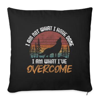 Chasse au loup Hurlement Mythologie - Housse de coussin décorative 45 x 45 cm - noir - Devant