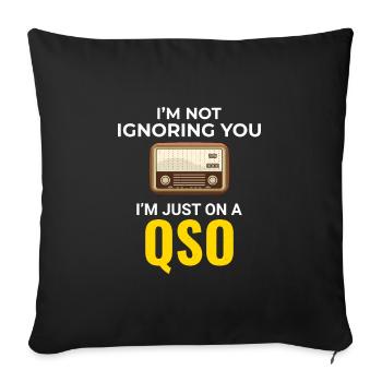 Opérateur radio amateur Fréquence des ondes radio - Housse de coussin décorative 45 x 45 cm - noir - Devant