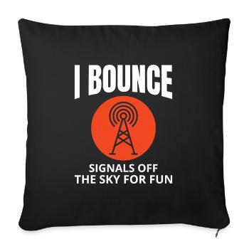 Opérateur radio amateur Fréquence des ondes radio - Housse de coussin décorative 45 x 45 cm - noir - Devant