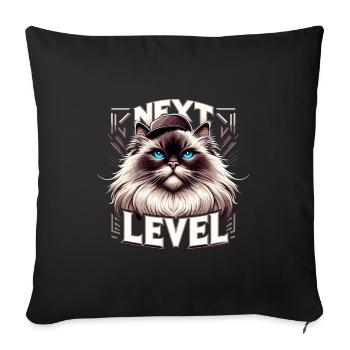 Sacred Birman Cat Birman Cat Gangsta Gift - Sofa pillowcase 17,3'' x 17,3'' (45 x 45 cm) - black - Front