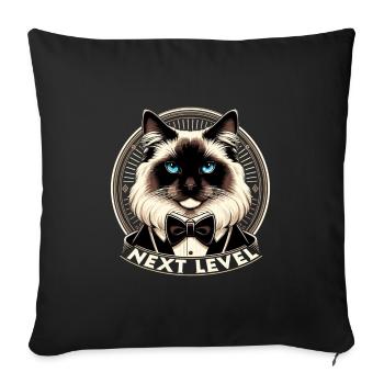 Heilige Birma Katze Birmakatze Smoking Geschenk - Sofakissenbezug 45 x 45 cm - Schwarz - Vorne
