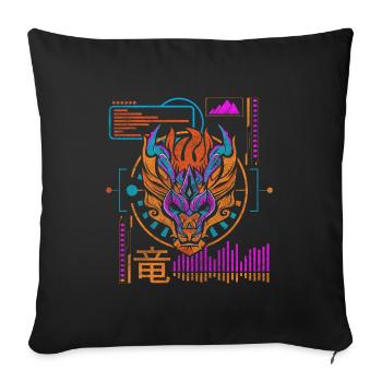 Future Style, Technology, Gaming - Sofa pillowcase 17,3'' x 17,3'' (45 x 45 cm) - black - Front