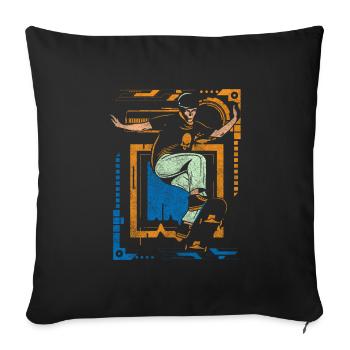 Cyborg Technology Anime Gamer - Housse de coussin décorative 45 x 45 cm - noir - Devant