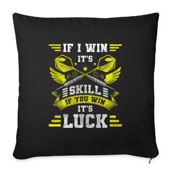 Dart Disc Bière Bullseye - Housse de coussin décorative 45 x 45 cm - noir - Devant