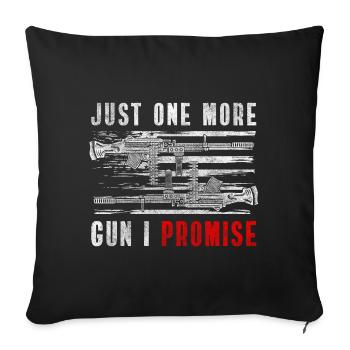 Waffe Sportschütze Munition Schießsport - Sofakissenbezug 45 x 45 cm - Schwarz - Vorne