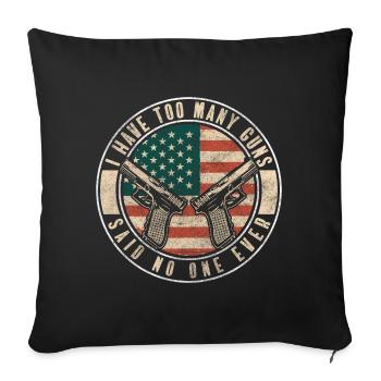 Weapon Club - Sofa pillowcase 17,3'' x 17,3'' (45 x 45 cm) - black - Front