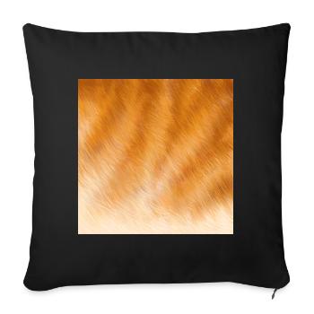 Red cat fur - Sofa pillowcase 17,3'' x 17,3'' (45 x 45 cm) - black - Front