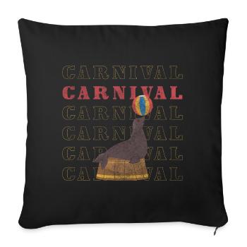 Plaisir de la piste de cirque - Housse de coussin décorative 45 x 45 cm - noir - Devant