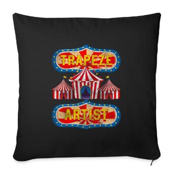 Circus Tent Circus Show Idiots - Sofa pillowcase 17,3'' x 17,3'' (45 x 45 cm) - black - Front