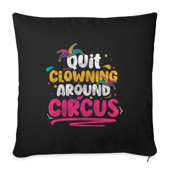 Plaisir de la piste de cirque - Housse de coussin décorative 45 x 45 cm - noir - Devant