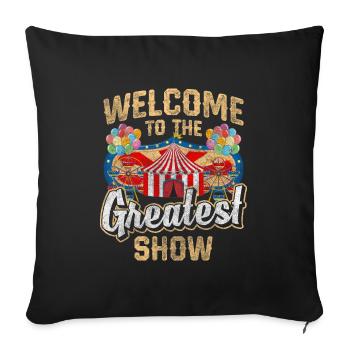Circus Tent Director Idiots - Sofa pillowcase 17,3'' x 17,3'' (45 x 45 cm) - black - Front