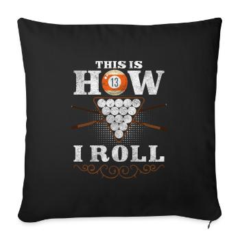 Billard Billard, Ballon Sports, Le Maître - Housse de coussin décorative 45 x 45 cm - noir - Devant