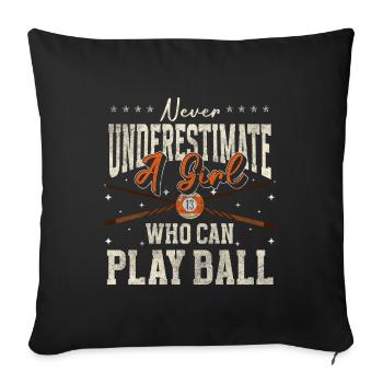 Billard, Professionnel, Pub, Sports - Housse de coussin décorative 45 x 45 cm - noir - Devant