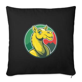 Camel Cute Kawaii Cartoon Clipart Pet Animal - Sofa pillowcase 17,3'' x 17,3'' (45 x 45 cm) - black - Front