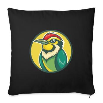 Bee Eater Cute Kawaii Cartoon Clipart Pet Animal - Sofa pillowcase 17,3'' x 17,3'' (45 x 45 cm) - black - Front