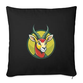 Impala Niedliche Kawaii Cartoon Clipart Haustier Tier - Sofakissenbezug 45 x 45 cm - Schwarz - Vorne