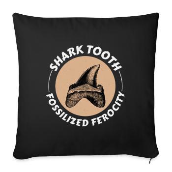 Shark Teeth Collector Fossil Hunting Paleontology - Sofa pillowcase 17,3'' x 17,3'' (45 x 45 cm) - black - Front