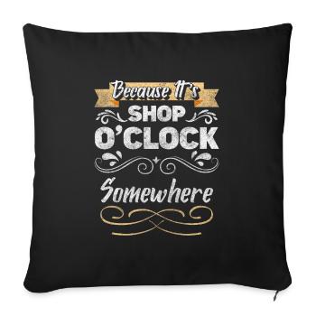 Shopping Purchase Fashion Shopping Queen - Sofa pillowcase 17,3'' x 17,3'' (45 x 45 cm) - black - Front