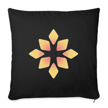 star - Sofa pillowcase 17,3'' x 17,3'' (45 x 45 cm) - black - Front