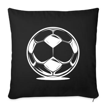 Football - Housse de coussin décorative 45 x 45 cm - noir - Devant