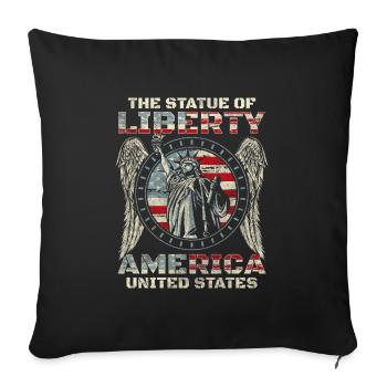 United States Pride War - Sofa pillowcase 17,3'' x 17,3'' (45 x 45 cm) - black - Front