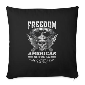 Nation de la liberté de l’Amérique - Housse de coussin décorative 45 x 45 cm - noir - Devant