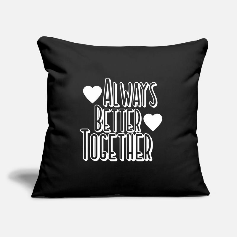 Relation d’amitié Housse de coussin décorative 45 x 45 cm