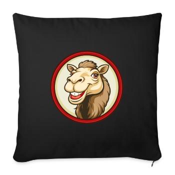 Camel Colorful Kawaii Cartoon Character Clipart - Sofa pillowcase 17,3'' x 17,3'' (45 x 45 cm) - black - Front