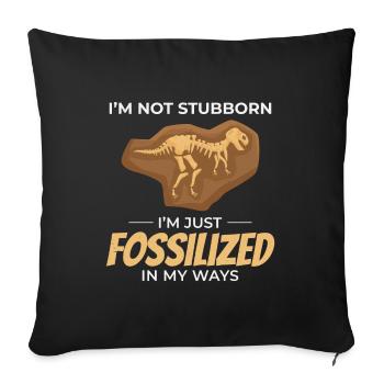 Fossil Hunting Paleontology Collector Geology - Sofa pillowcase 17,3'' x 17,3'' (45 x 45 cm) - black - Front