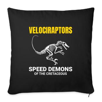 Velociraptor Dinosaur Dino Fossil Hunting - Sofa pillowcase 17,3'' x 17,3'' (45 x 45 cm) - black - Front