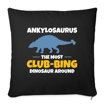 Ankylosaurus Dinosaur Dino Fossil Hunting Club - Sofa pillowcase 17,3'' x 17,3'' (45 x 45 cm) - black - Front