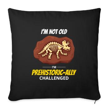 Fossil Hunting Paleontology Dinosaur Prehistoric - Sofa pillowcase 17,3'' x 17,3'' (45 x 45 cm) - black - Front