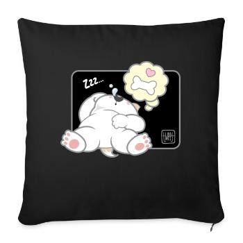 Hund koreanisch - japanischer Stil 11 - Sofakissenbezug 45 x 45 cm - Schwarz - Vorne