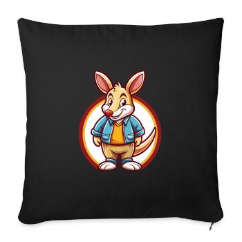Aardvark Funny Kawaii Cartoon Clipart Animal Pet - Sofa pillowcase 17,3'' x 17,3'' (45 x 45 cm) - black - Front