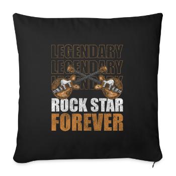 Musique rock Musique - Housse de coussin décorative 45 x 45 cm - noir - Devant