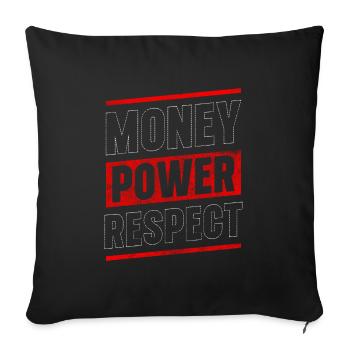 Argent Succès Motivation Investisseur - Housse de coussin décorative 45 x 45 cm - noir - Devant