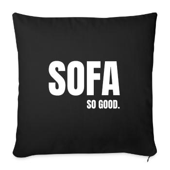 paresseux paresseux paresseux drôle de dicton - Housse de coussin décorative 45 x 45 cm - noir - Devant